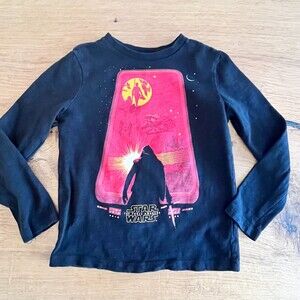 Star Wars x Gap Kids Black Long Sleeve T-Shirt The Force Awakens Small